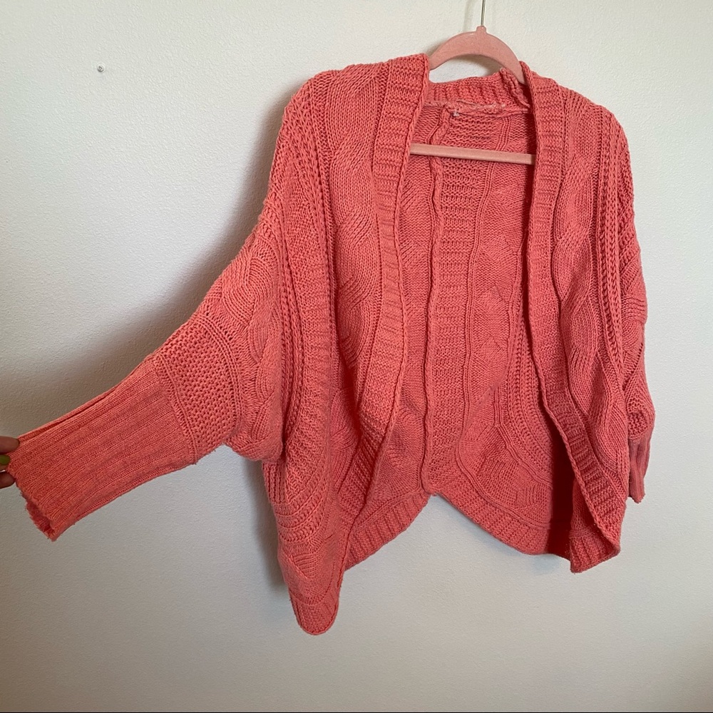 Coral cardigan